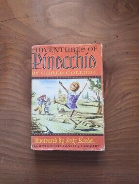 Vintage 1946 Adventures of Pinocchio Illustrated Book / Carlo Collodi / 1940s